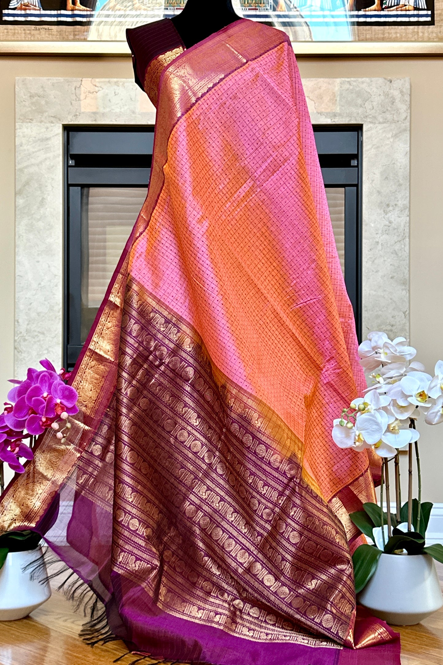 Silk Cotton Saree - AW1438SC