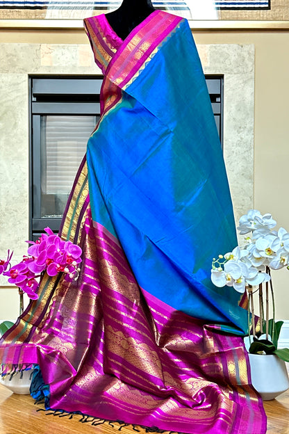 Silk Cotton Saree - AW1389SC