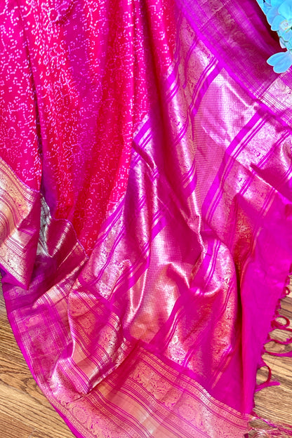 Pochampally Ikkat Silk Saree - AW1057PT