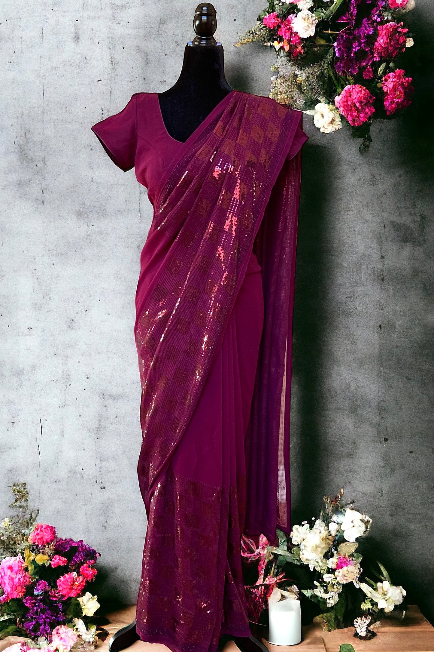 Ready To Drape Saree - AW1006RTWSBL