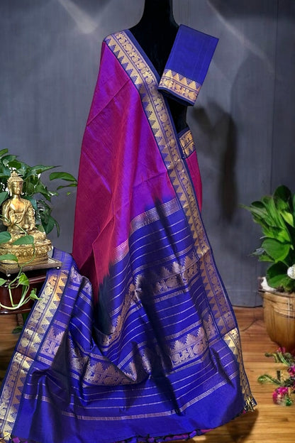 Silk Cotton Saree - AW1473SC