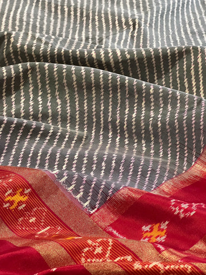 Pochampally Ikkat Silk Saree - AW1036PT