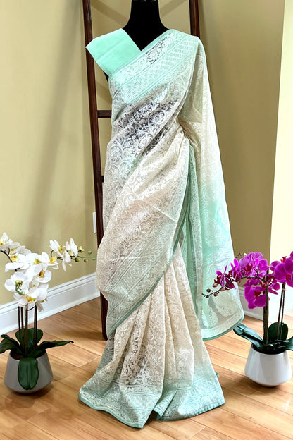 Organza Silk Saree - AW1007OGN