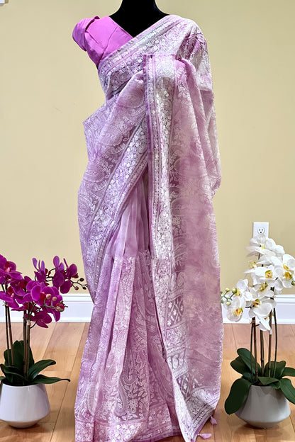 Organza Silk Saree - AW1012OGN