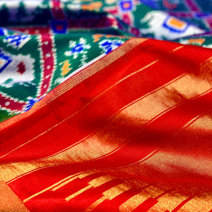 Pochampally Ikkat Silk Saree - AW1034PT