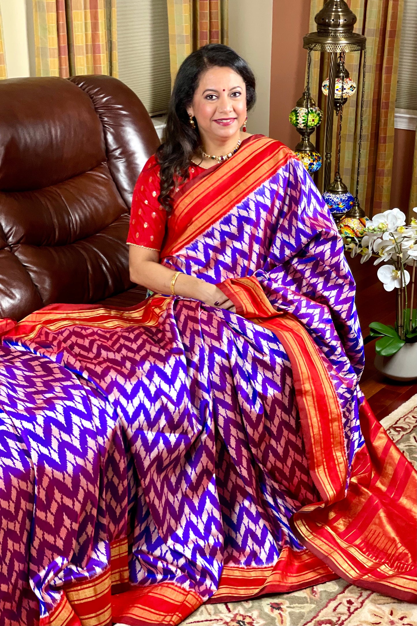 Pochampally Ikkat Silk Saree - AW1027PT