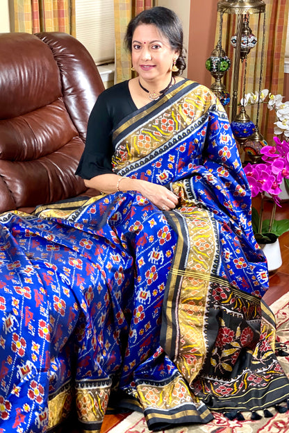 Patola Ikkat Silk Saree - AW1006PT